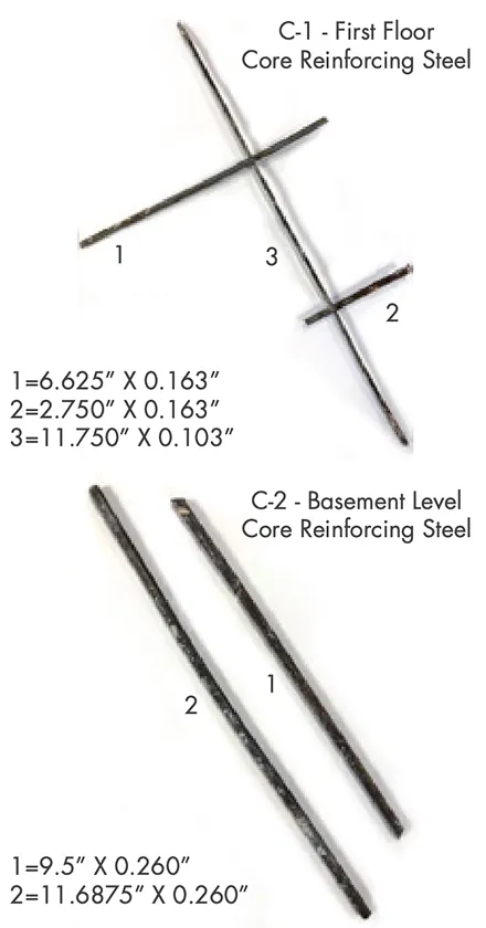 FIGURE 1. The core reinforcing steel samples in the as-received condition.