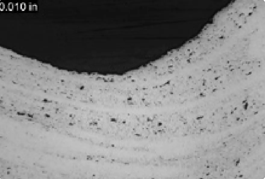 FIGURE 3. Deformation in the microstructure.